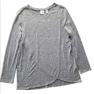 Women's Zenergy by Chico's Gray Long Sleeve Tee Size L